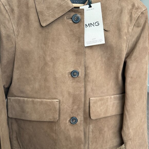 NWT Mango Suede Leather Jacket - Picture 2 of 9